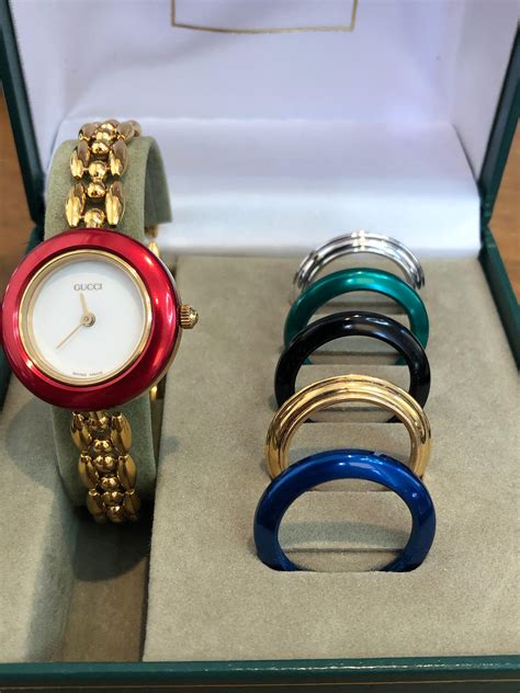 gucci watch with interchangeable rings|gucci watch bezels.